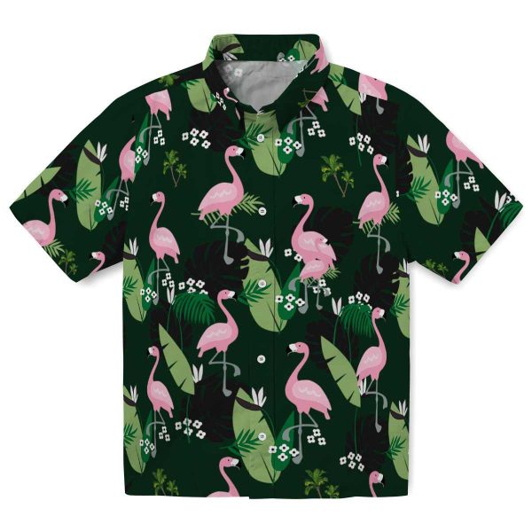 Palm Tree Flamingo Leaf Motif Hawaiian Shirt Best selling