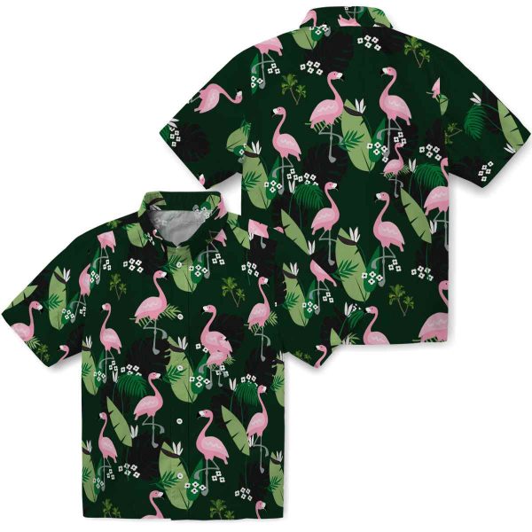 Palm Tree Flamingo Leaf Motif Hawaiian Shirt Latest Model