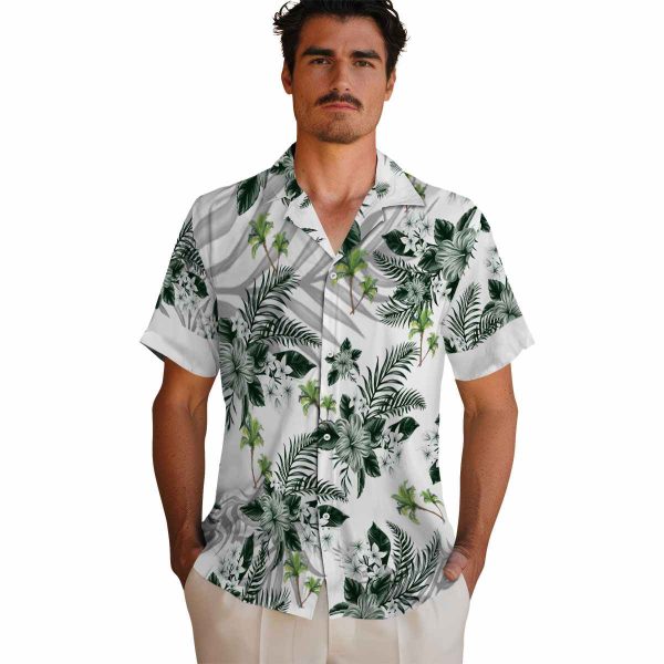 Palm Tree Hibiscus Palm Leaves Hawaiian Shirt High quality