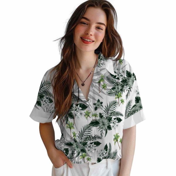 Palm Tree Hibiscus Palm Leaves Hawaiian Shirt Trendy