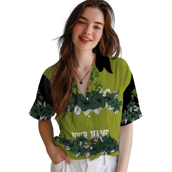 Palm Tree Hibiscus Stripe Hawaiian Shirt Trendy