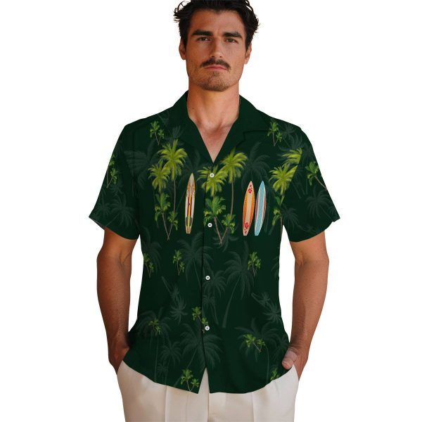 Palm Tree Surfboard Palm Hawaiian Shirt High quality