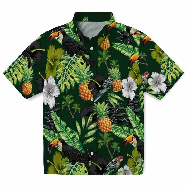 Palm Tree Toucan Hibiscus Pineapple Hawaiian Shirt Best selling