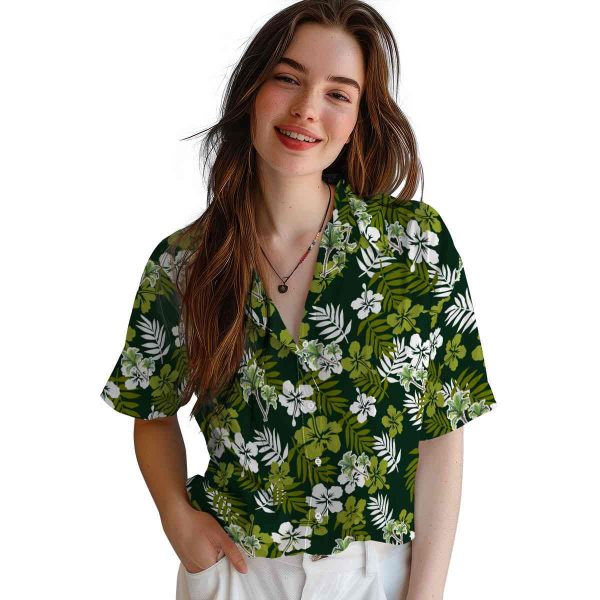 Palm Tree Tropical Floral Hawaiian Shirt Trendy