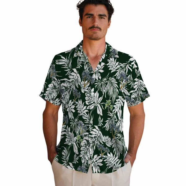 Palm Tree Tropical Leaf Hawaiian Shirt High quality