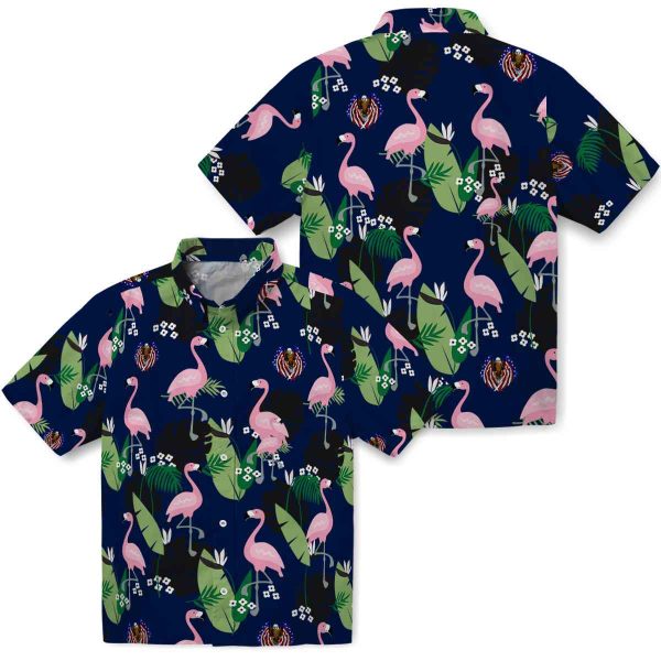 Patriotic Flamingo Leaf Motif Hawaiian Shirt Latest Model