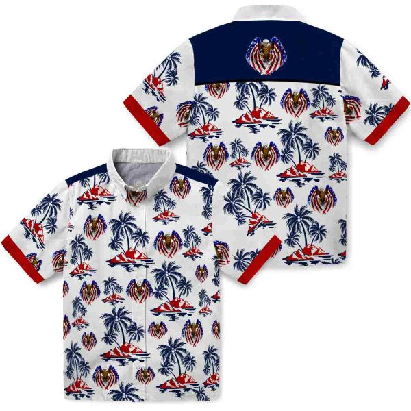 Patriotic Palm Island Print Hawaiian Shirt Latest Model