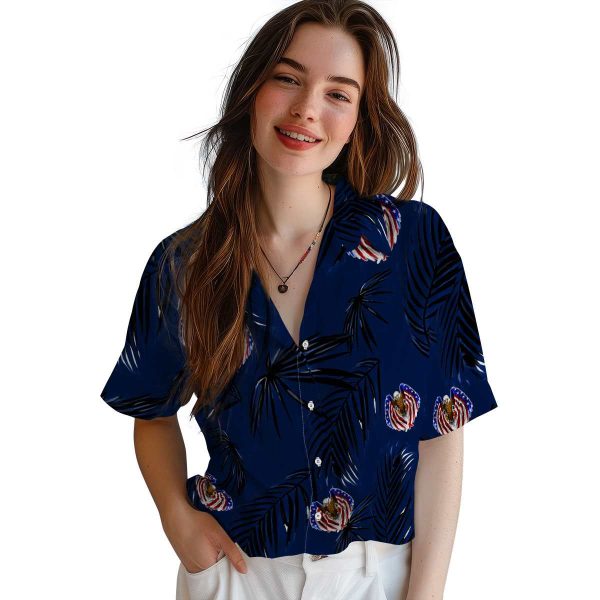 Patriotic Palm Leaf Hawaiian Shirt Trendy