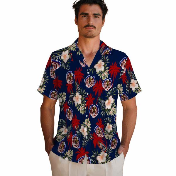 Patriotic Palm Tree Flower Hawaiian Shirt High quality