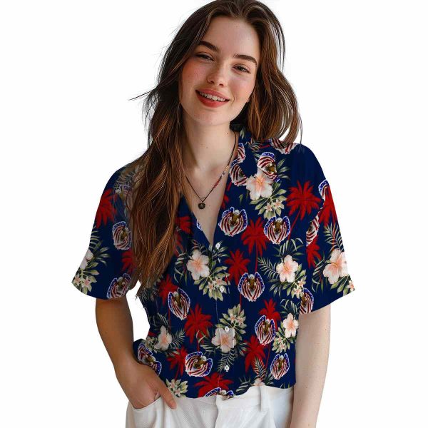 Patriotic Palm Tree Flower Hawaiian Shirt Trendy