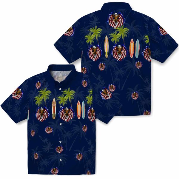 Patriotic Surfboard Palm Hawaiian Shirt Latest Model