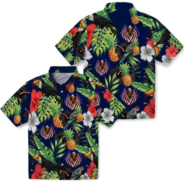 Patriotic Toucan Hibiscus Pineapple Hawaiian Shirt Latest Model