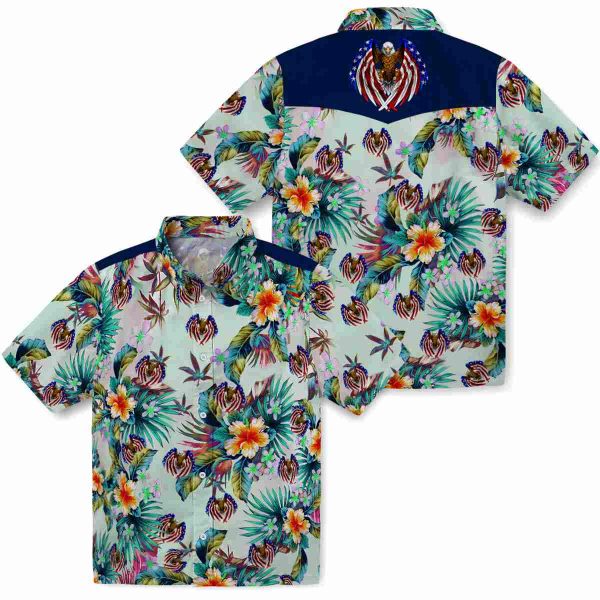 Patriotic Tropical Foliage Hawaiian Shirt Latest Model