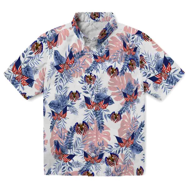 Patriotic Tropical Leaves Hawaiian Shirt Best selling