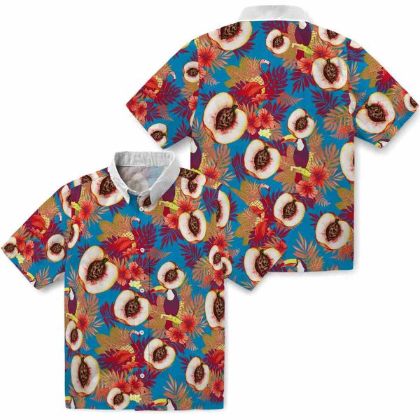 Peach Floral Toucan Hawaiian Shirt Latest Model