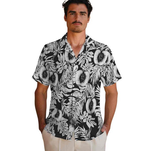 Peach Monstera Leaf Pattern Hawaiian Shirt High quality