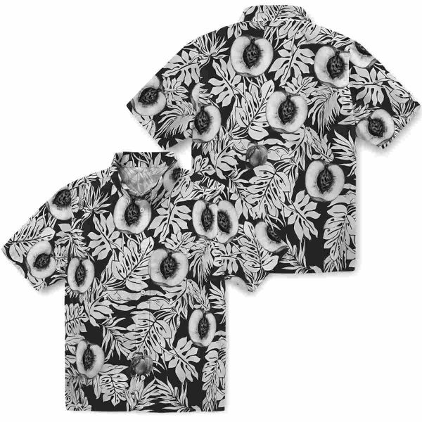 Peach Monstera Leaf Pattern Hawaiian Shirt Latest Model