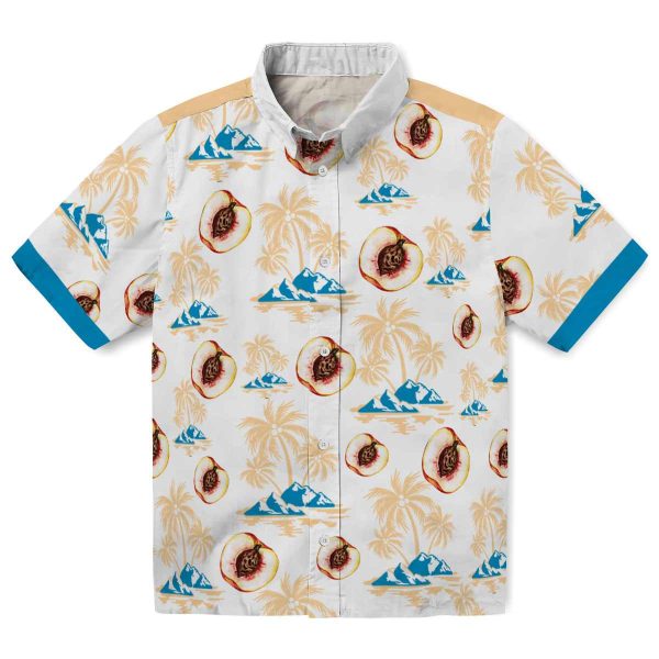 Peach Palm Island Print Hawaiian Shirt Best selling