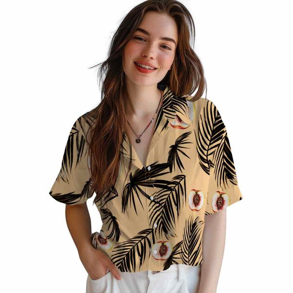 Peach Palm Leaf Hawaiian Shirt Trendy