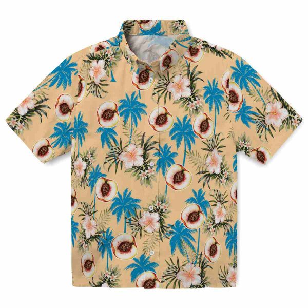 Peach Palm Tree Flower Hawaiian Shirt Best selling