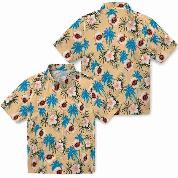 Peach Palm Tree Flower Hawaiian Shirt Latest Model