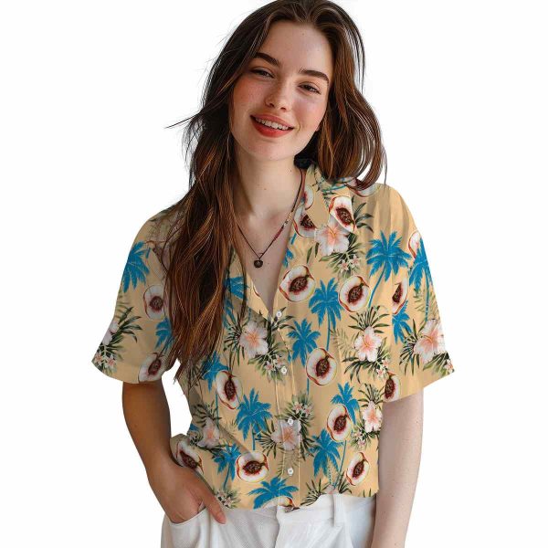 Peach Palm Tree Flower Hawaiian Shirt Trendy