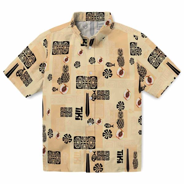 Peach Tribal Symbols Hawaiian Shirt Best selling