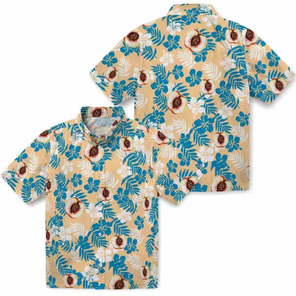 Peach Tropical Floral Hawaiian Shirt Latest Model