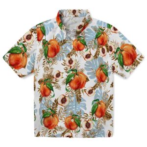 Peach Tropical Leaves Hawaiian Shirt Best selling