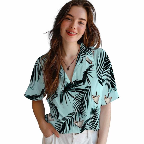 Penguin Palm Leaf Hawaiian Shirt Trendy