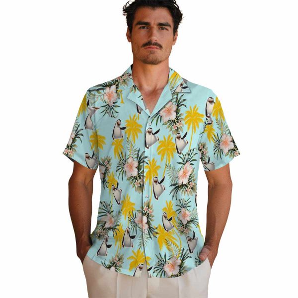 Penguin Palm Tree Flower Hawaiian Shirt High quality