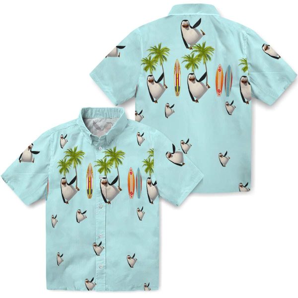 Penguin Surfboard Palm Hawaiian Shirt Latest Model