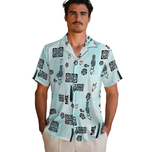 Penguin Tribal Symbols Hawaiian Shirt High quality