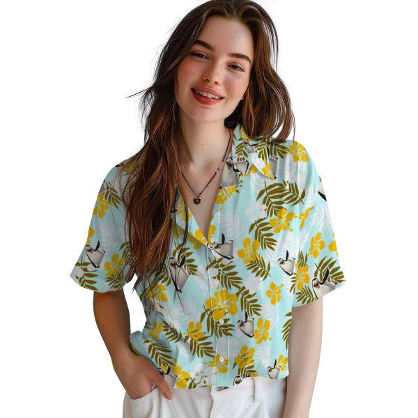 Penguin Tropical Floral Hawaiian Shirt Trendy