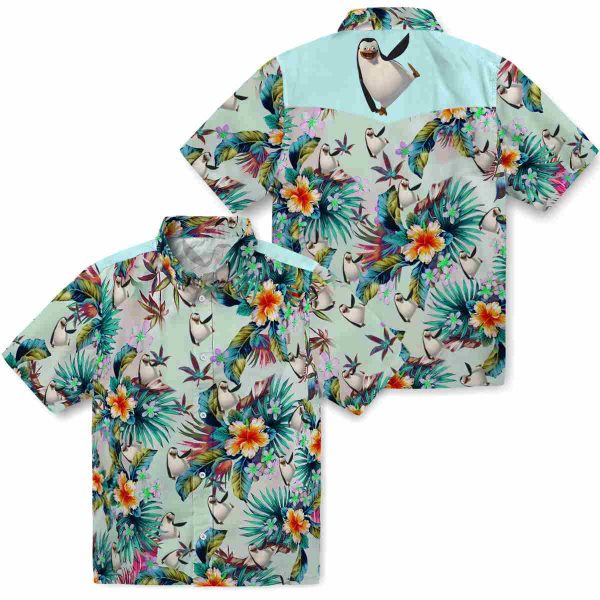 Penguin Tropical Foliage Hawaiian Shirt Latest Model