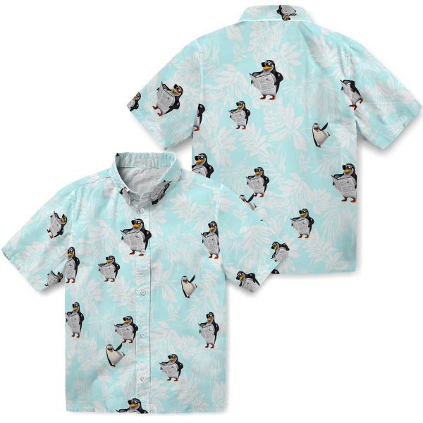 Penguin Tropical Leaf Hawaiian Shirt Latest Model