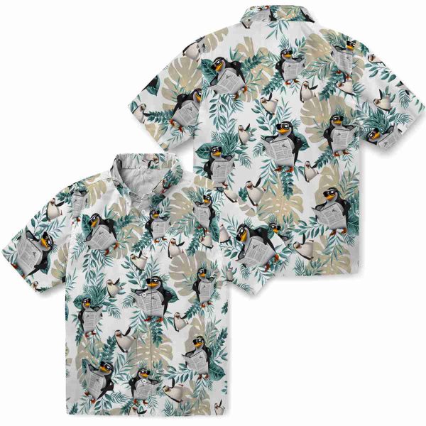 Penguin Tropical Leaves Hawaiian Shirt Latest Model