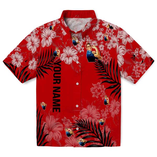 Personalized 40s Hibiscus Print Hawaiian Shirt Best selling