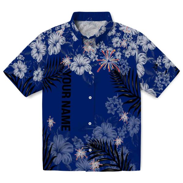 Personalized 4th Of July Hibiscus Print Hawaiian Shirt Best selling