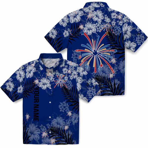 Personalized 4th Of July Hibiscus Print Hawaiian Shirt Latest Model