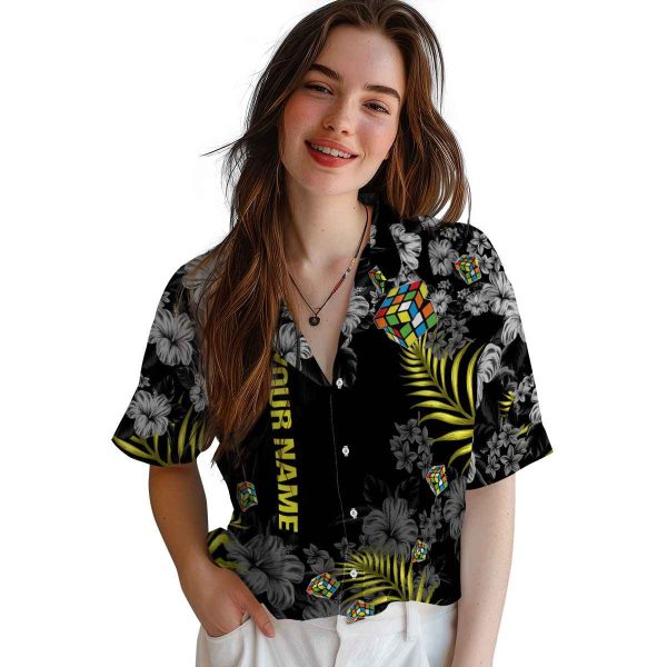 Personalized 80s Hibiscus Print Hawaiian Shirt Trendy