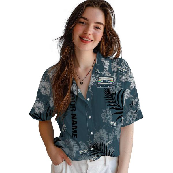 Personalized 90s Hibiscus Print Hawaiian Shirt Trendy