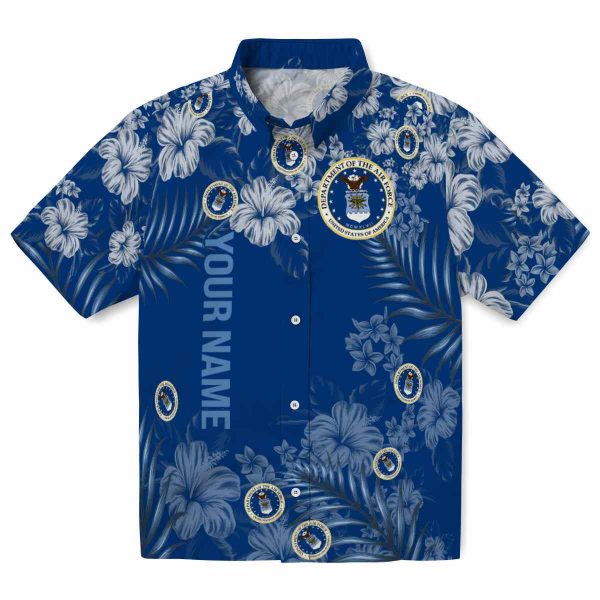 Personalized Air Force Hibiscus Print Hawaiian Shirt Best selling