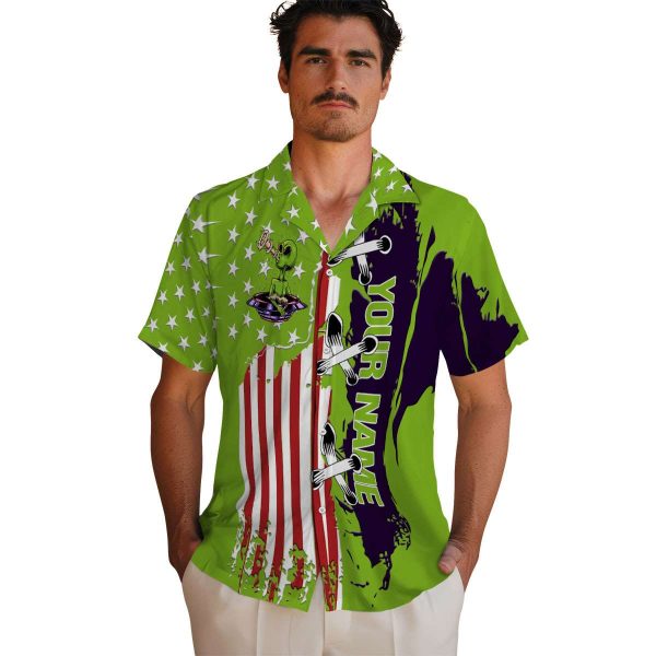 Personalized Alien Stitched Flag Hawaiian Shirt High quality