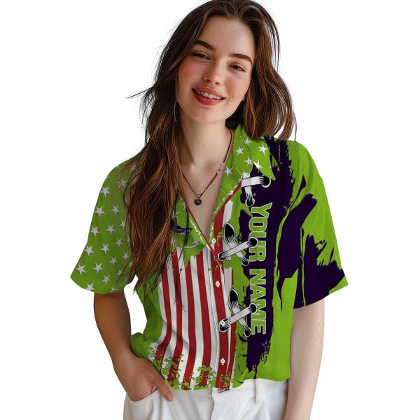 Personalized Alien Stitched Flag Hawaiian Shirt Trendy