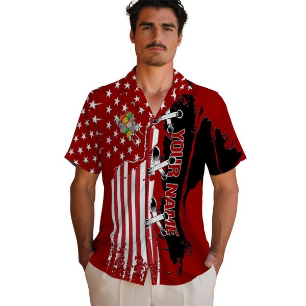 Personalized BBQ Stitched Flag Hawaiian Shirt High quality