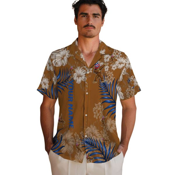 Personalized Bigfoot Hibiscus Print Hawaiian Shirt High quality