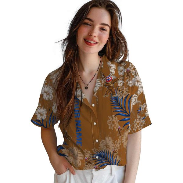 Personalized Bigfoot Hibiscus Print Hawaiian Shirt Trendy