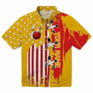 Personalized Bowling Stitched Flag Hawaiian Shirt Best selling