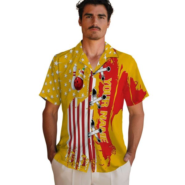 Personalized Bowling Stitched Flag Hawaiian Shirt High quality